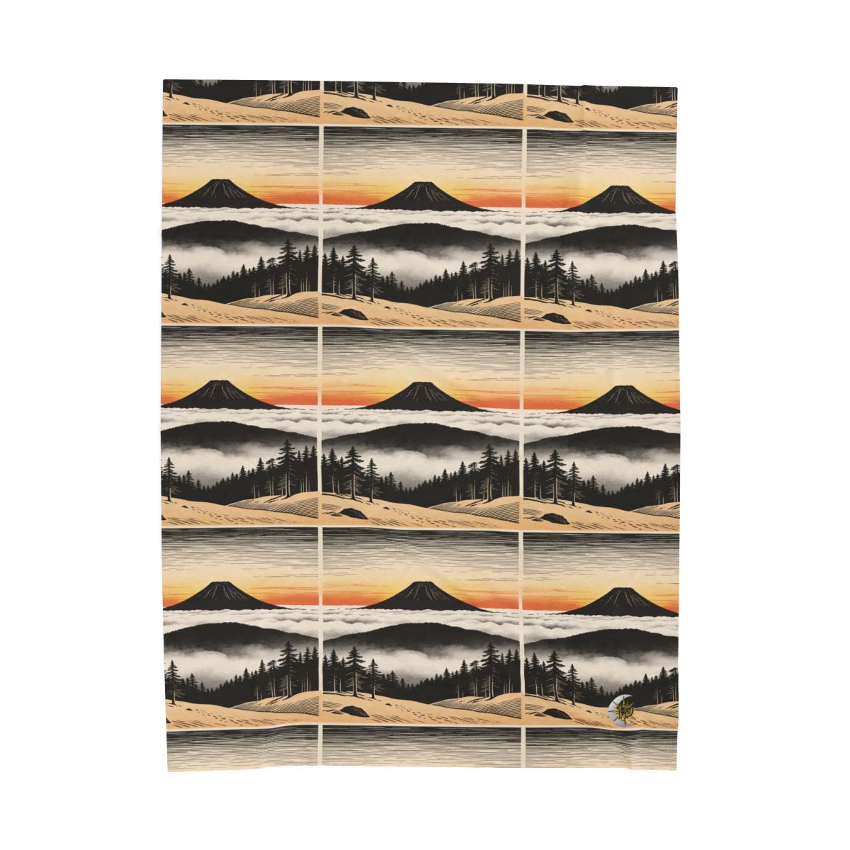 HD Sunrise Above the Clouds Velveteen Plush Blanket — additional view