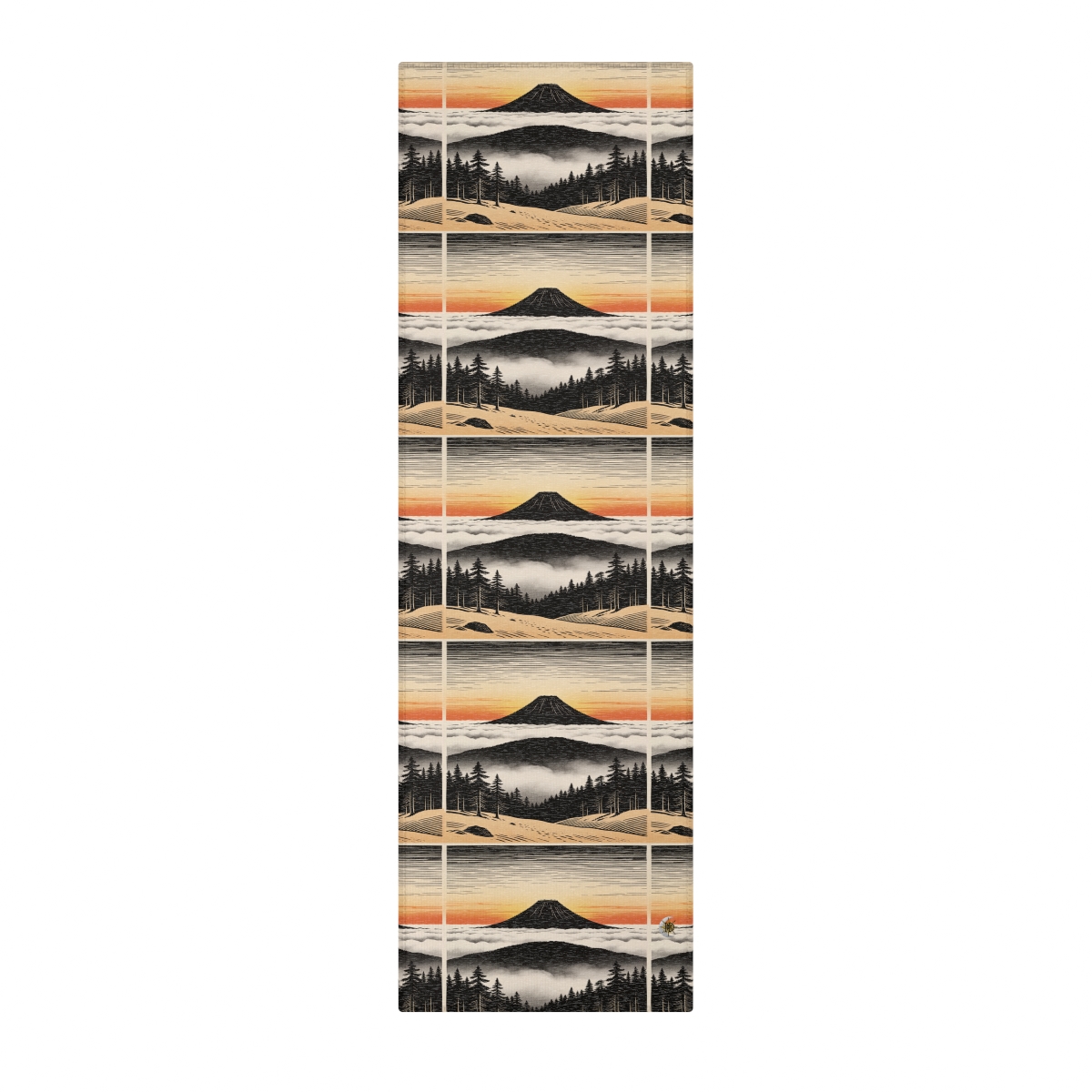 HD Sunrise Above the Clouds Polyester Chenille Area Rug — additional view
