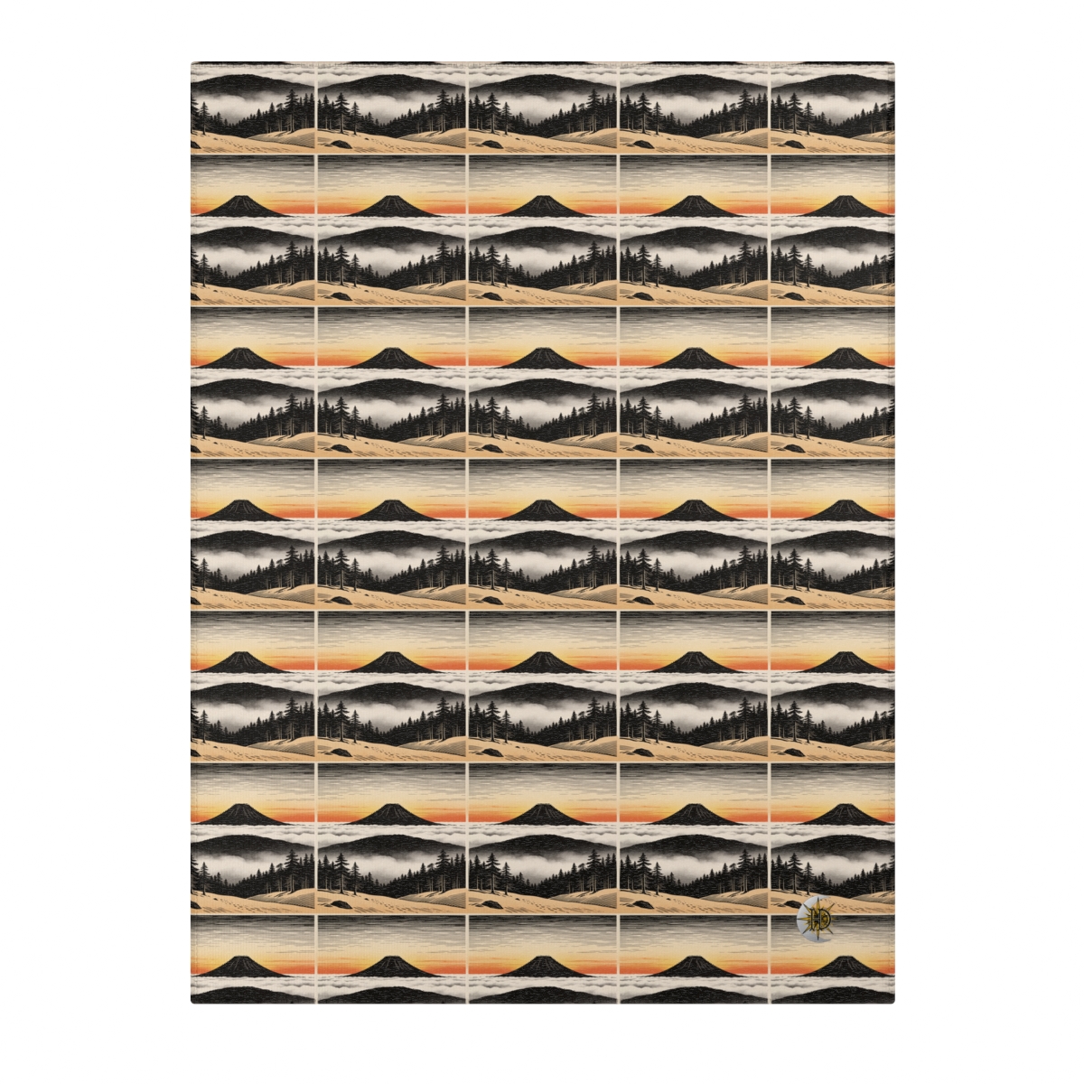 HD Sunrise Above the Clouds Polyester Chenille Area Rug — additional view