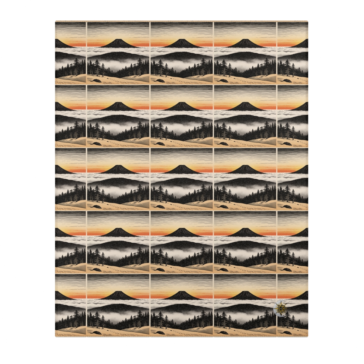 HD Sunrise Above the Clouds Polyester Chenille Area Rug — additional view