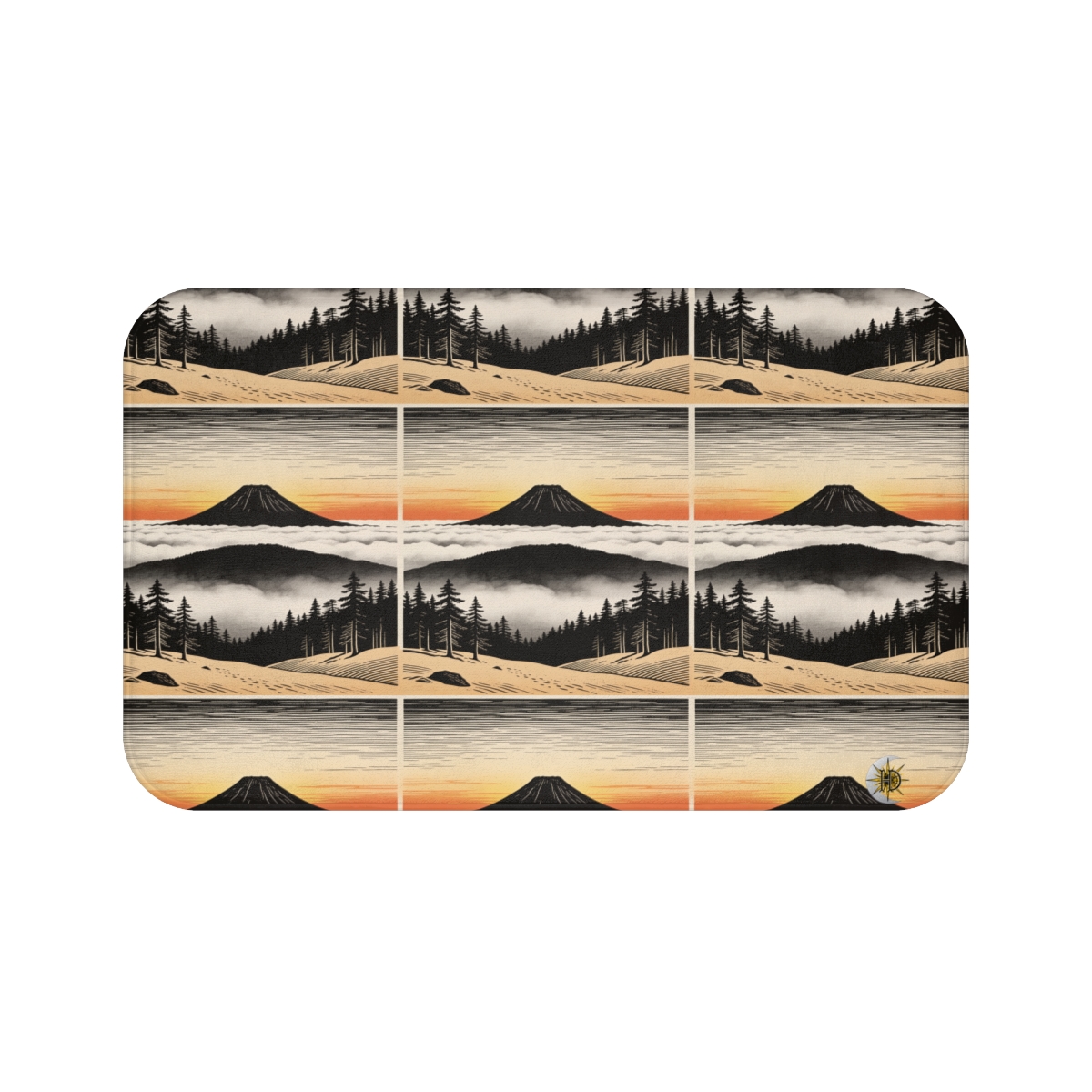 HD Sunrise Above the Clouds Memory-Foam Bath Mat