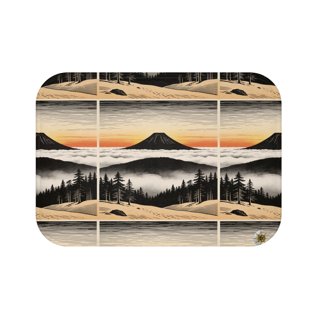 HD Sunrise Above the Clouds Memory-Foam Bath Mat — additional view
