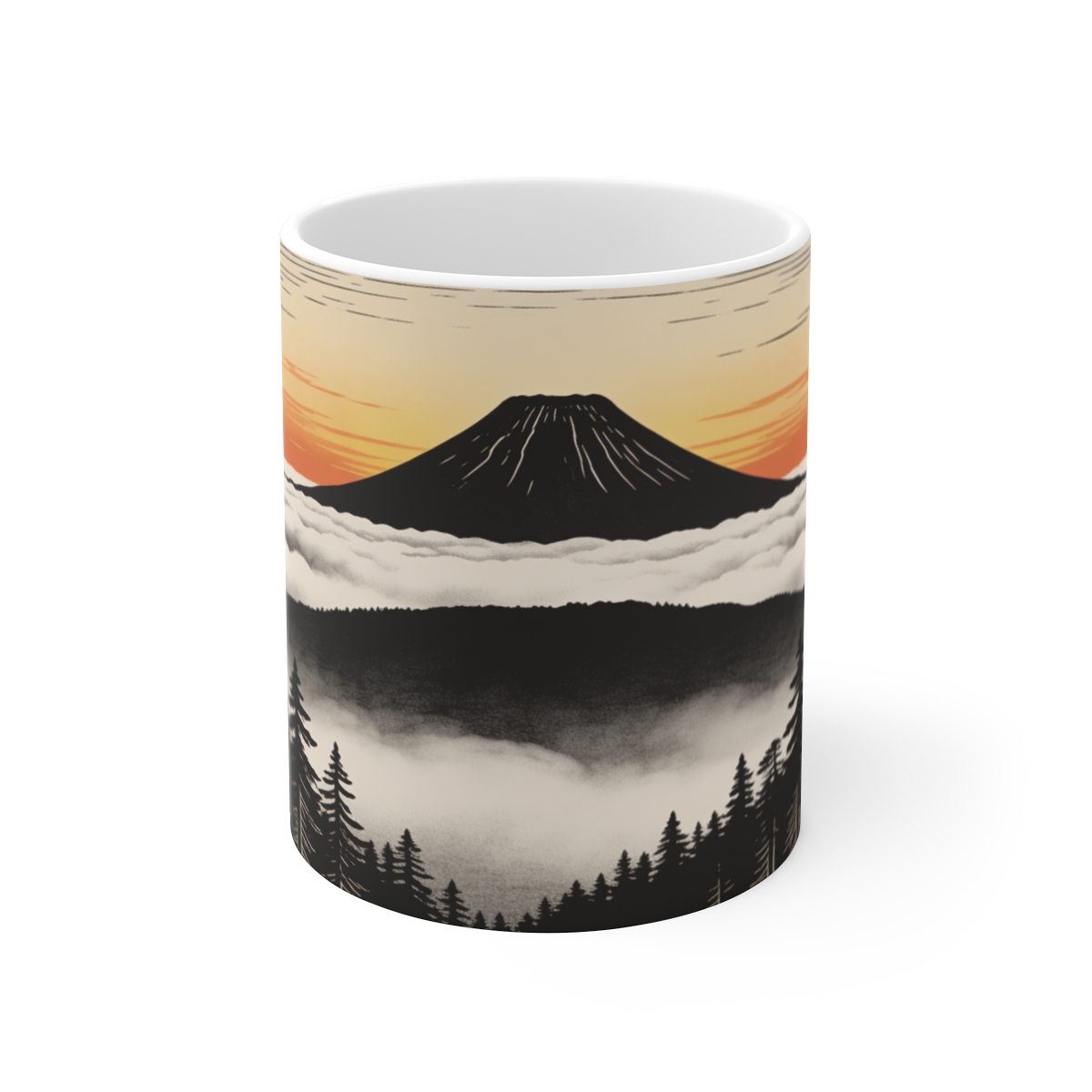 HD Sunrise Above the Clouds Ceramic Mug 11oz