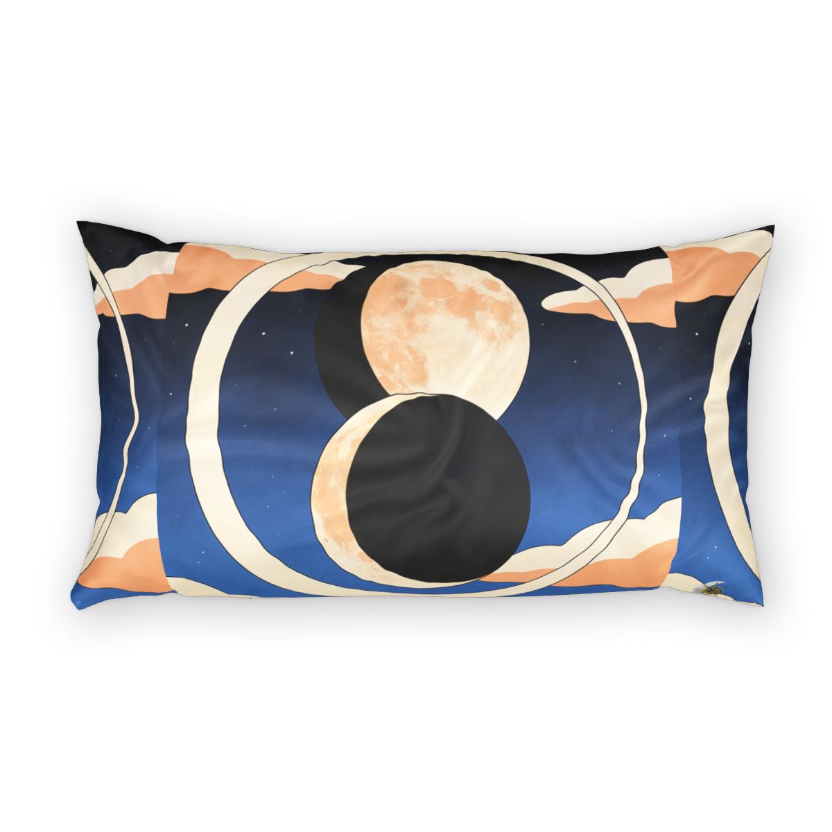 HD Moonrise Orbit 100% Cotton Pillow Sham — additional view