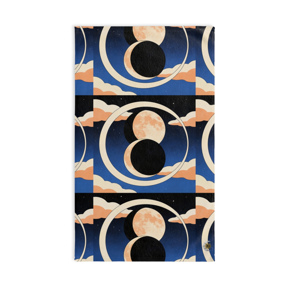 HD Moonrise Orbit Printed Hand Towel
