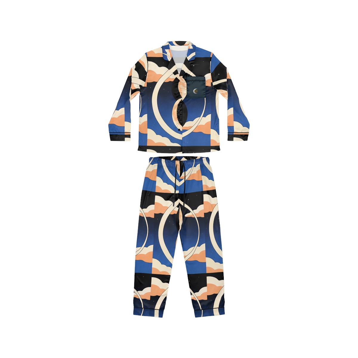 HD Moonrise Orbit Women’s Satin Pajama Set