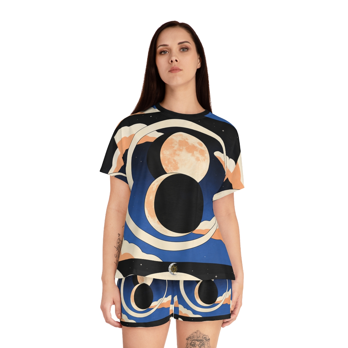 HD Moonrise Orbit Women’s Short Pajama Set — additional view