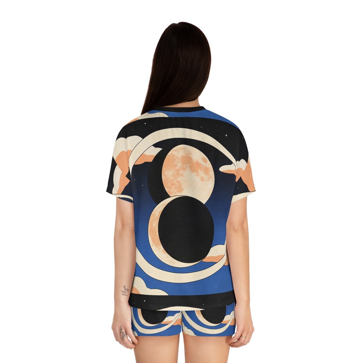 HD Moonrise Orbit Women’s Short Pajama Set — additional view