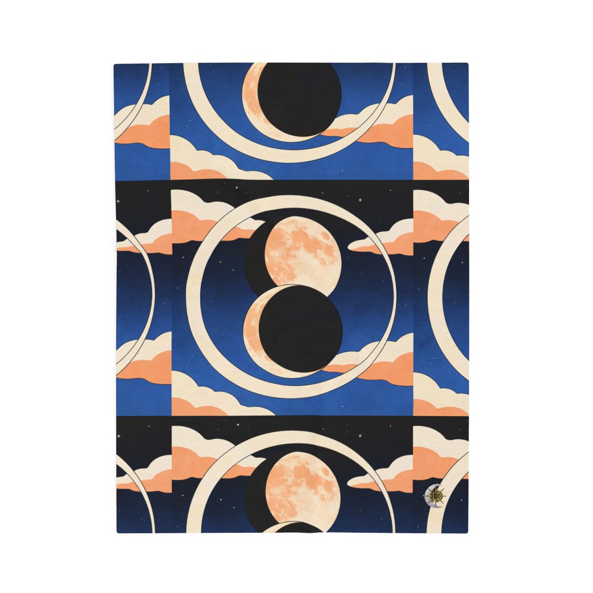 HD Moonrise Orbit Velveteen Plush Blanket