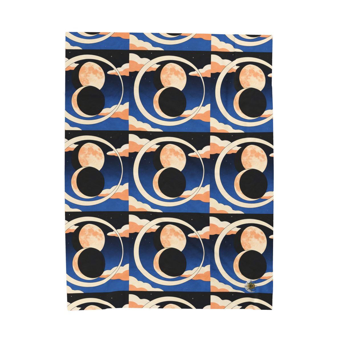 HD Moonrise Orbit Velveteen Plush Blanket — additional view