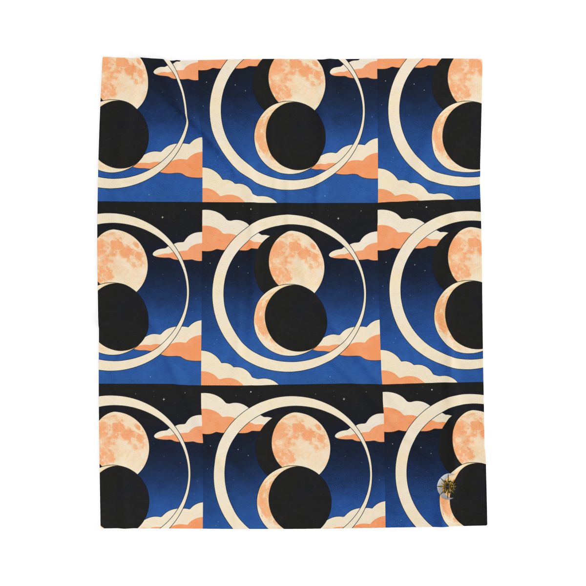 HD Moonrise Orbit Velveteen Plush Blanket — additional view