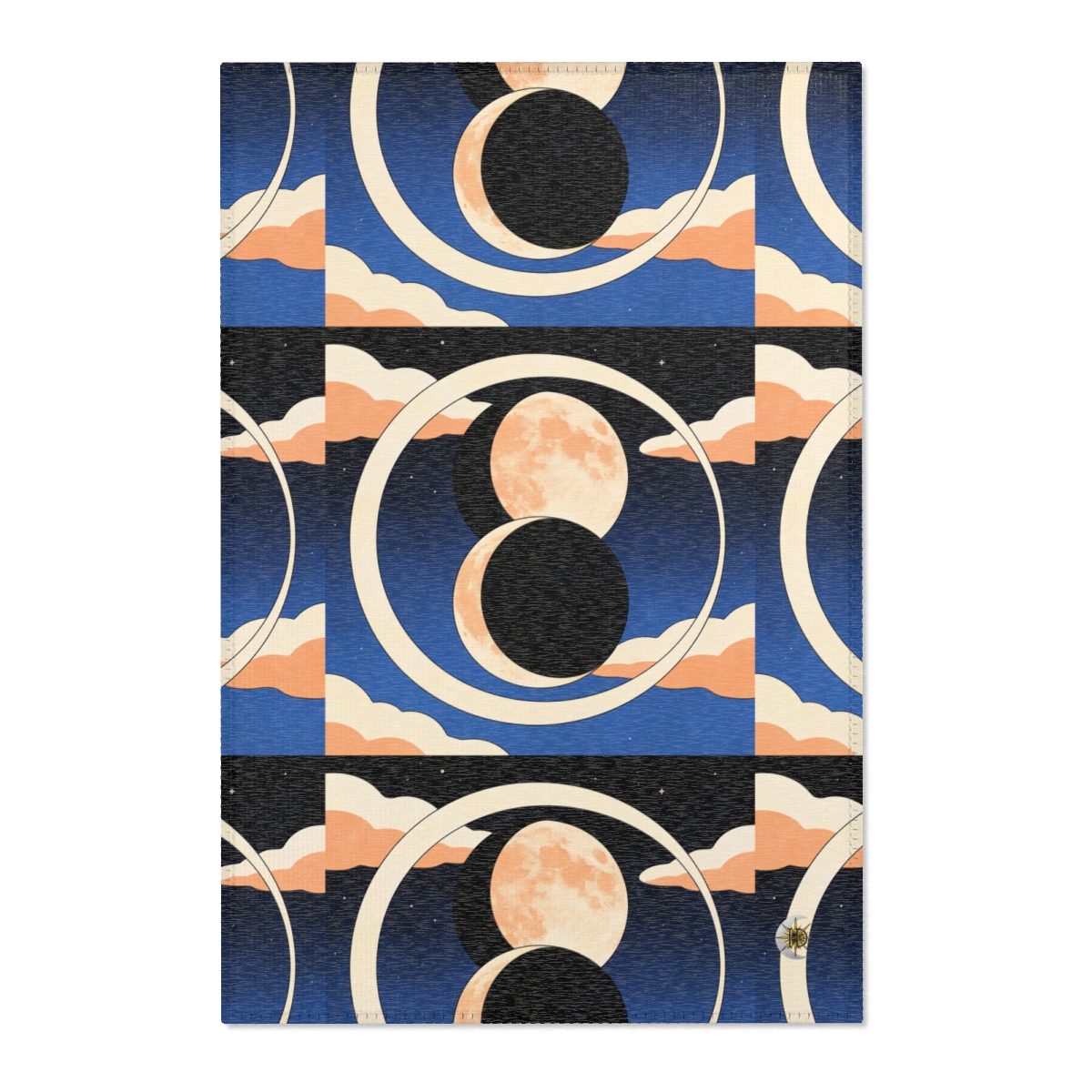 HD Moonrise Orbit Polyester Chenille Area Rug