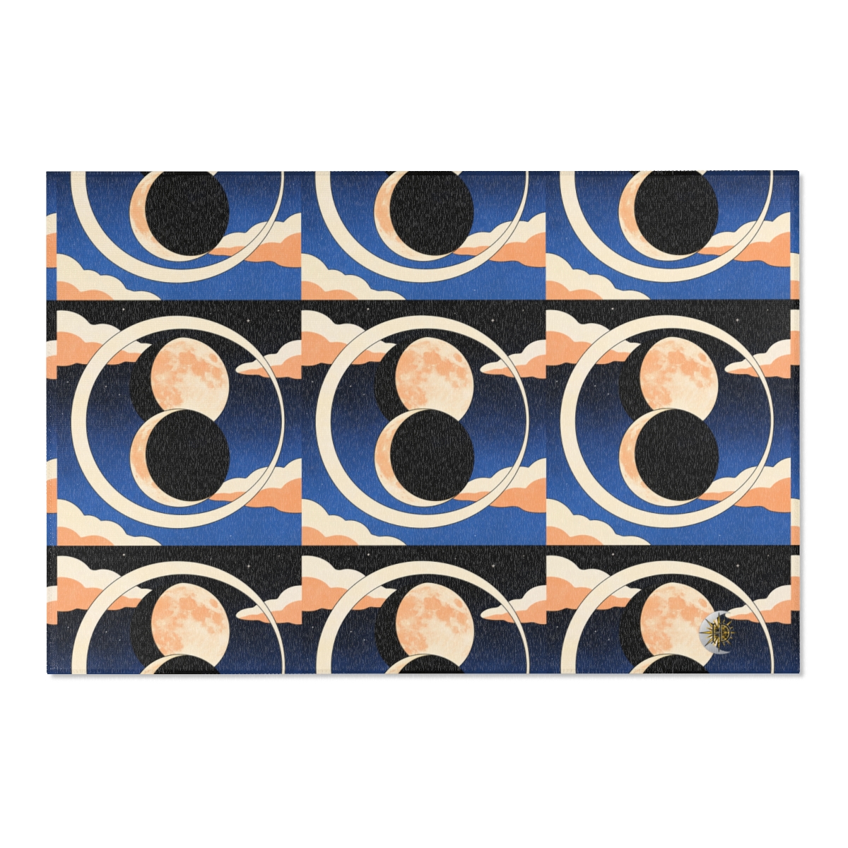 HD Moonrise Orbit Polyester Chenille Area Rug — additional view