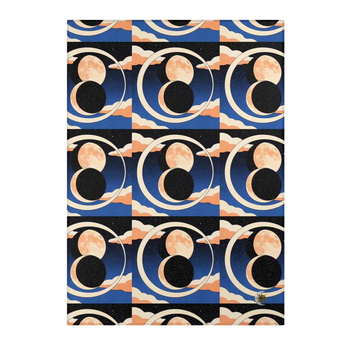 HD Moonrise Orbit Polyester Chenille Area Rug — additional view