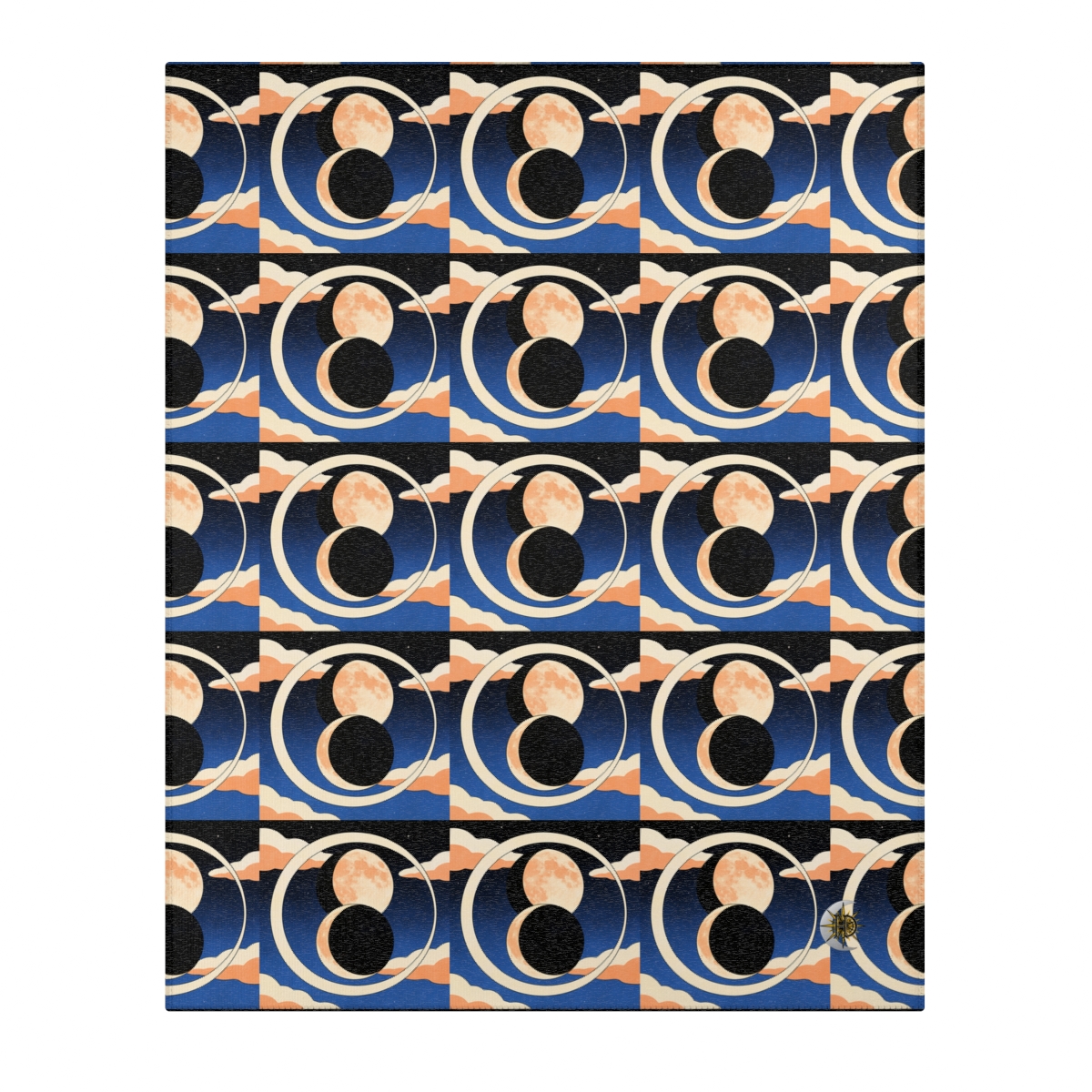 HD Moonrise Orbit Polyester Chenille Area Rug — additional view