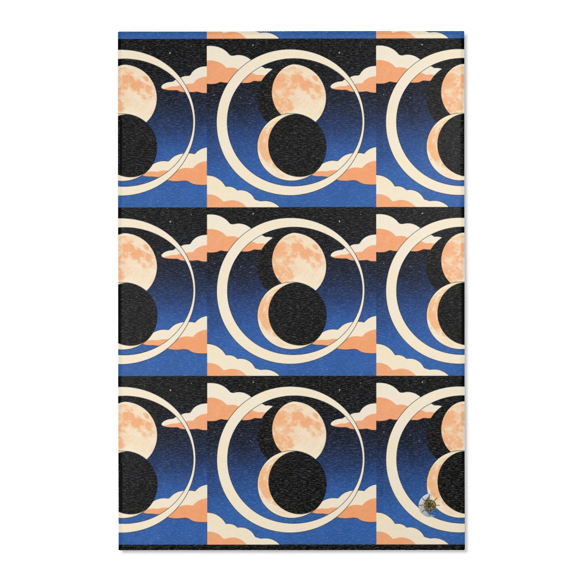 HD Moonrise Orbit Polyester Chenille Area Rug — additional view