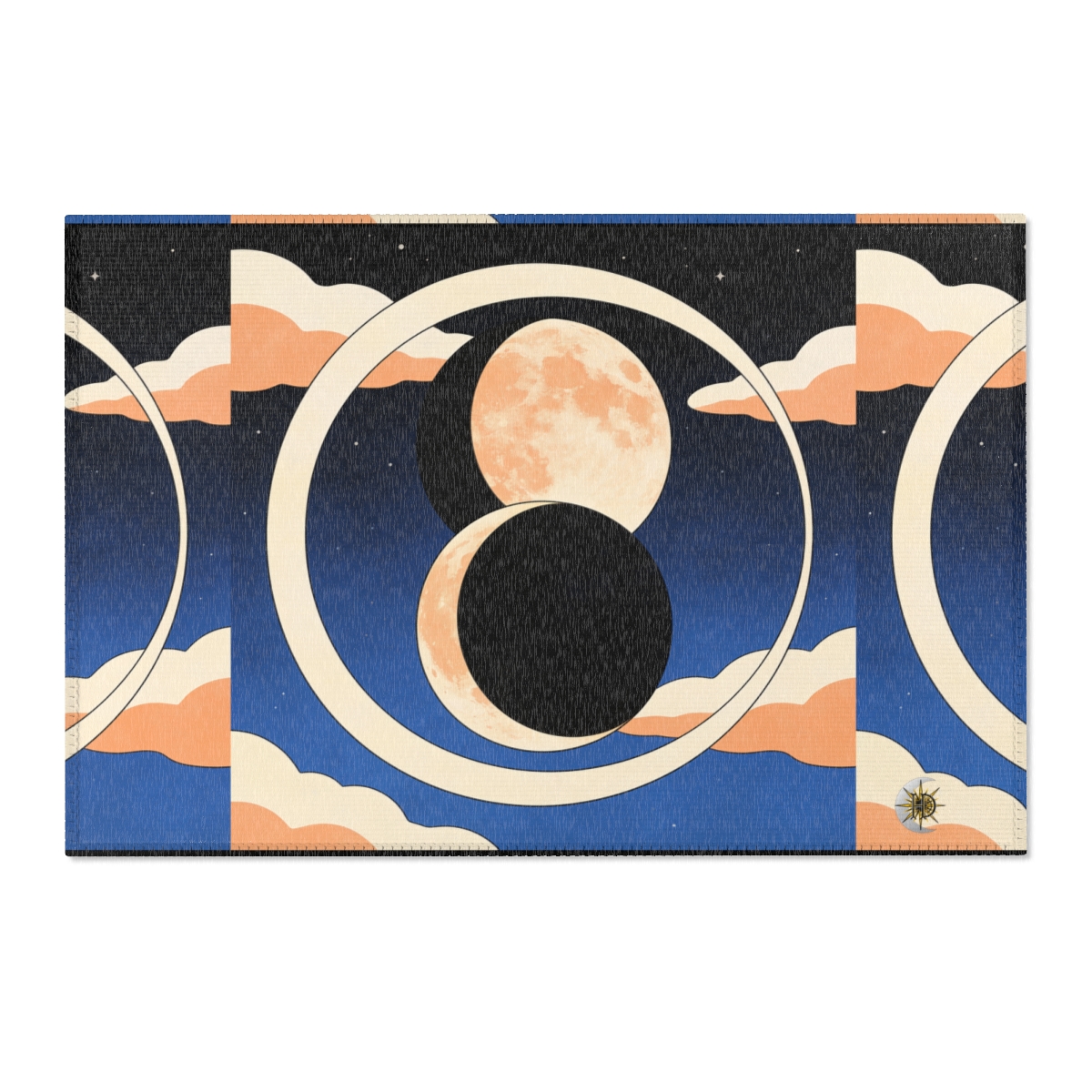 HD Moonrise Orbit Polyester Chenille Area Rug — additional view