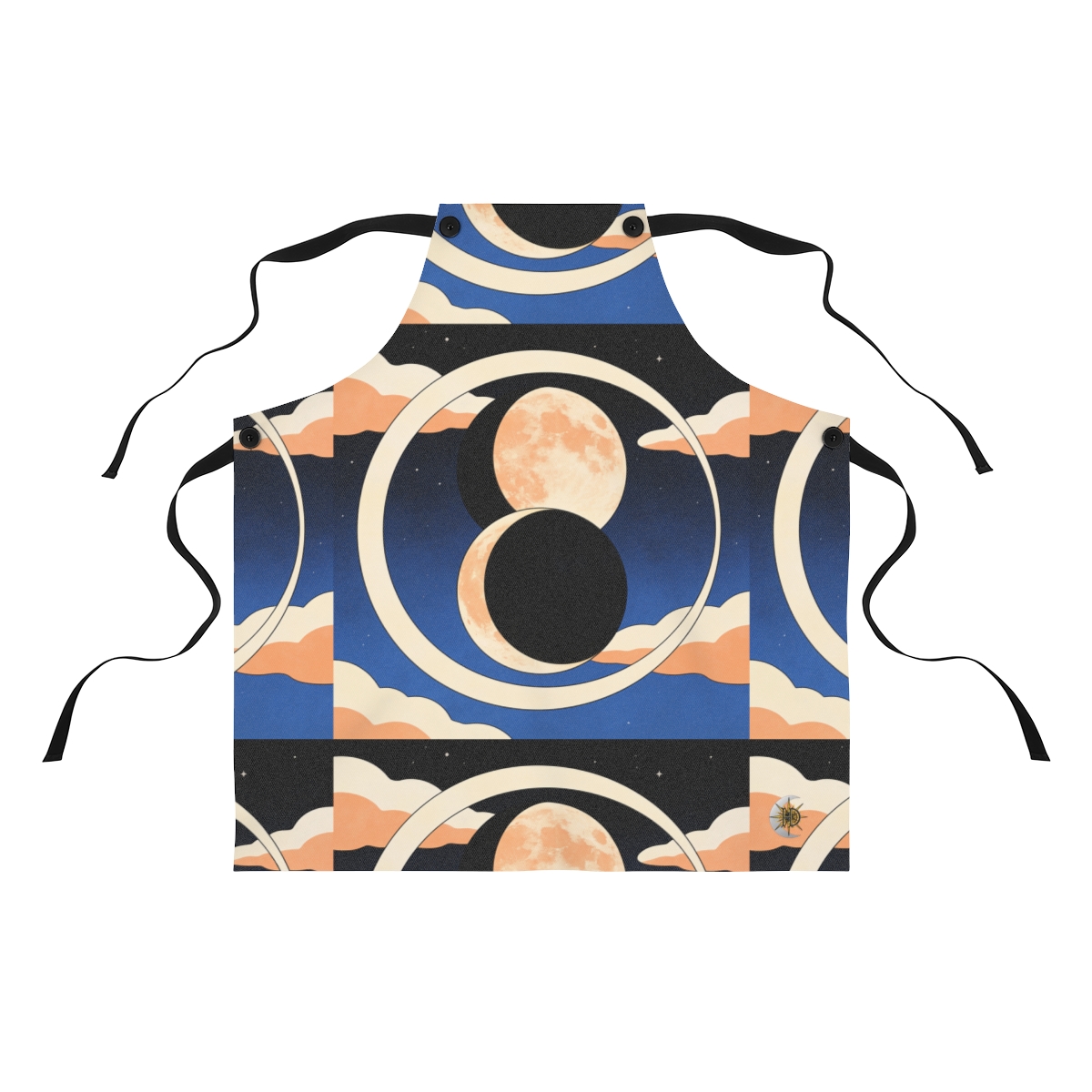 HD Moonrise Orbit Polyester Kitchen Apron