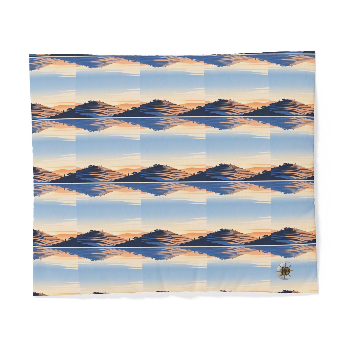 HD Terrace Reflections 100% Cotton Duvet Cover — additional view
