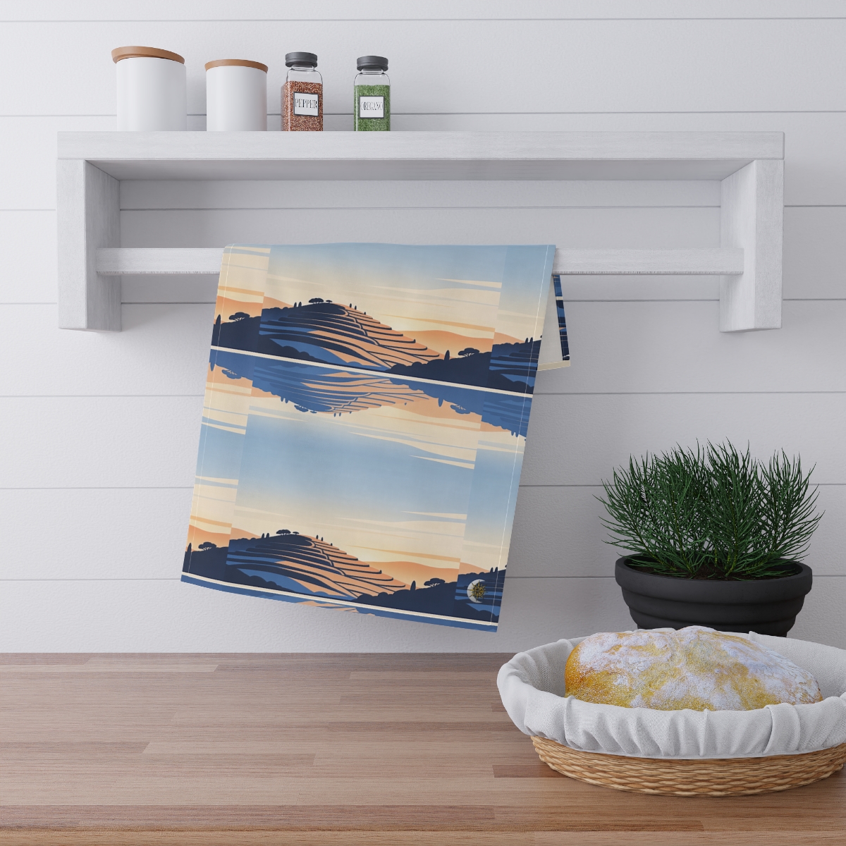 HD Terrace Reflections 100% Cotton Twill Tea Towel