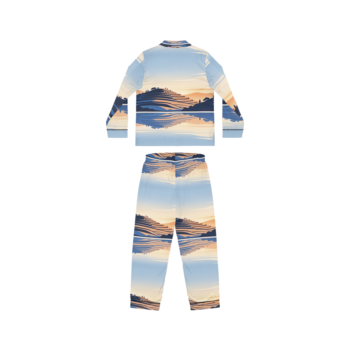 HD Terrace Reflections Women’s Satin Pajama Set — additional view