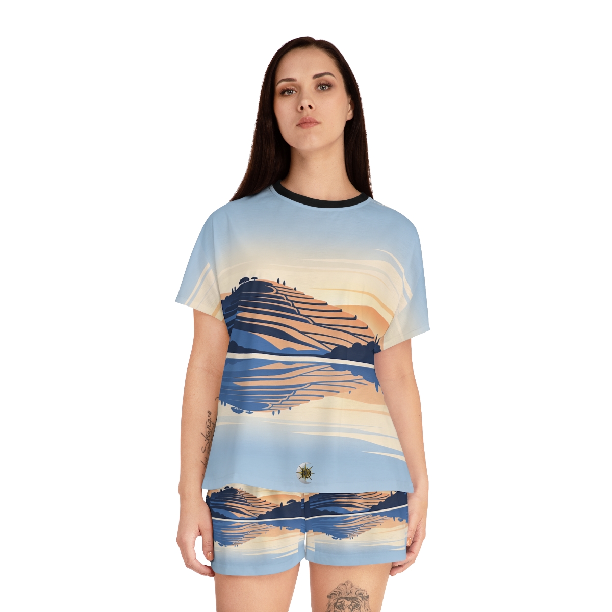 HD Terrace Reflections Women’s Short Pajama Set — additional view