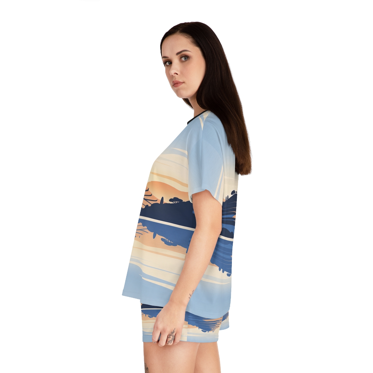 HD Terrace Reflections Women’s Short Pajama Set — additional view