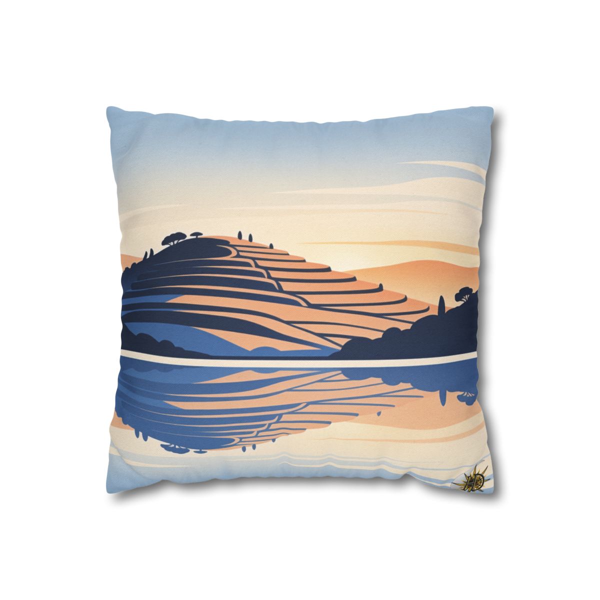 HD Terrace Reflections Square Polyester Pillow Cover