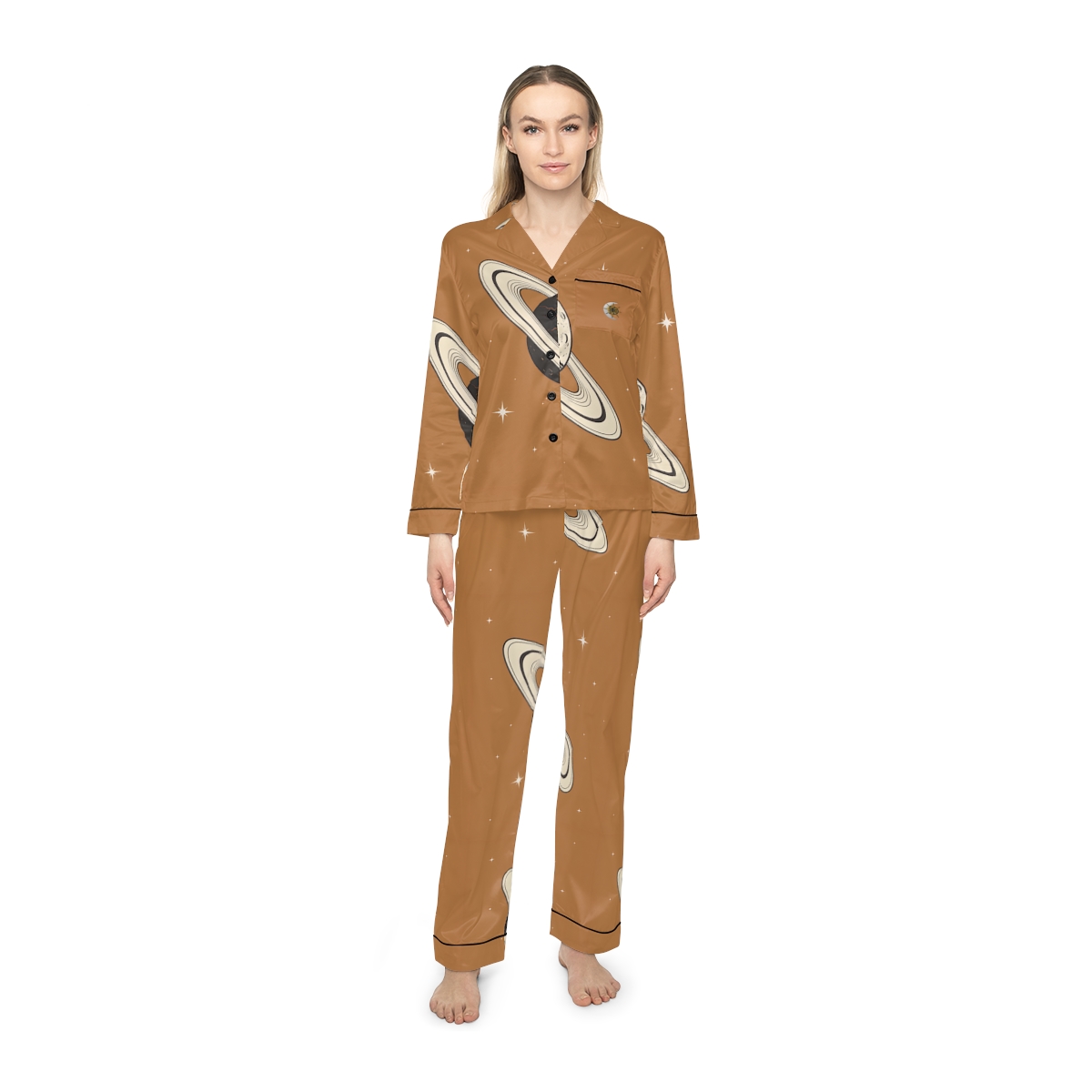 HD Ember Orbit Women’s Satin Pajama Set — additional view