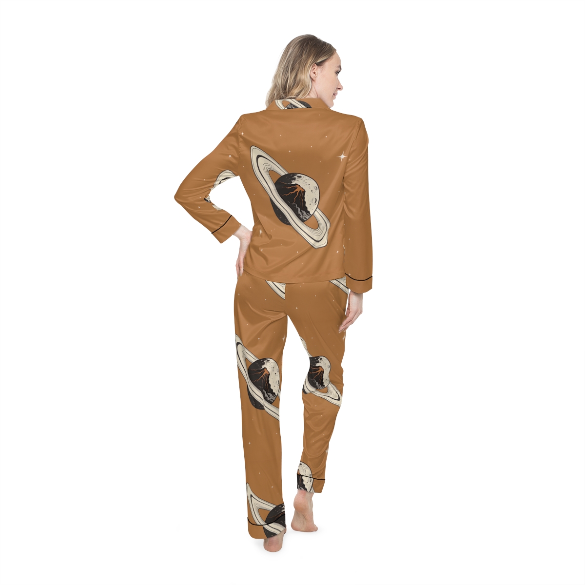 HD Ember Orbit Women’s Satin Pajama Set — additional view