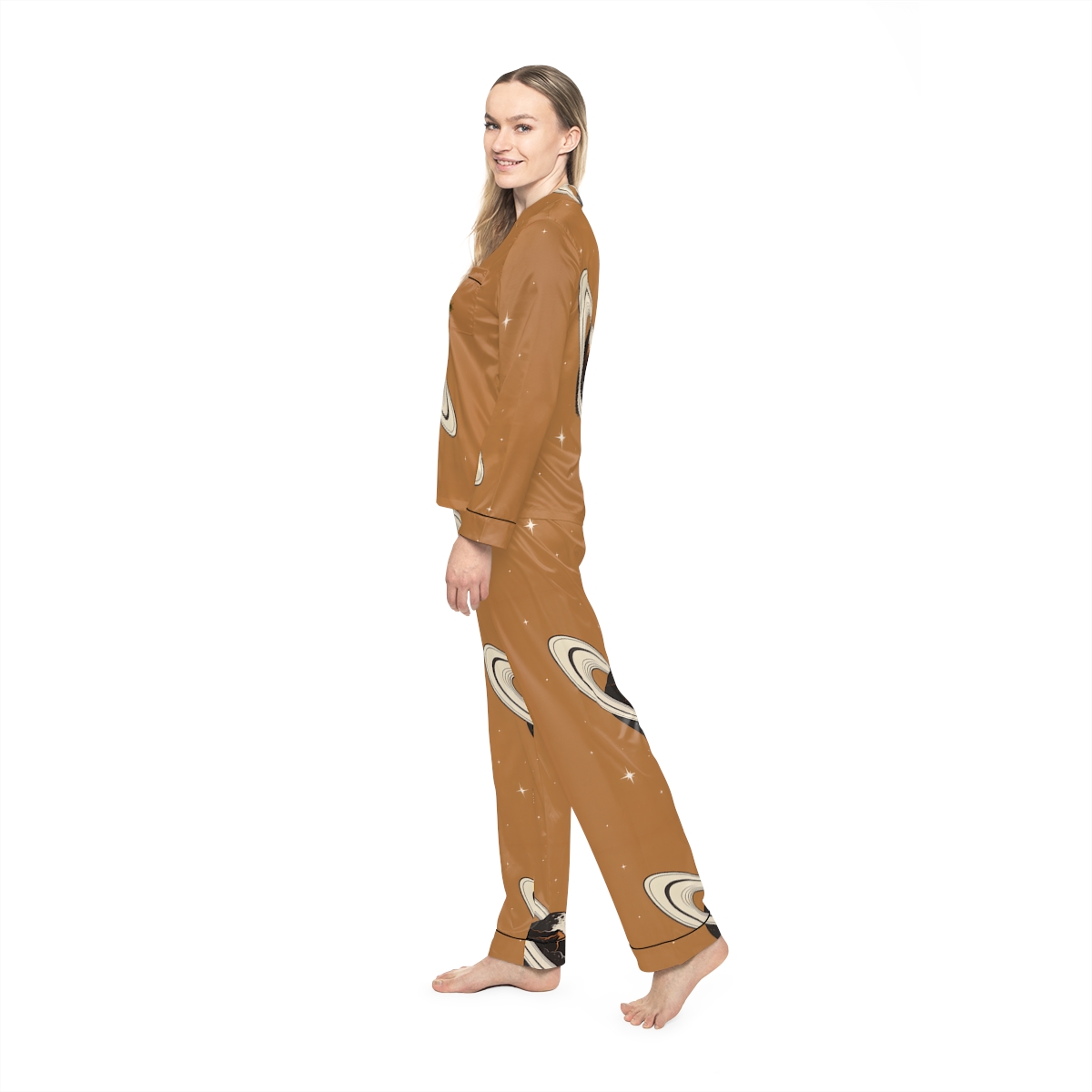 HD Ember Orbit Women’s Satin Pajama Set — additional view