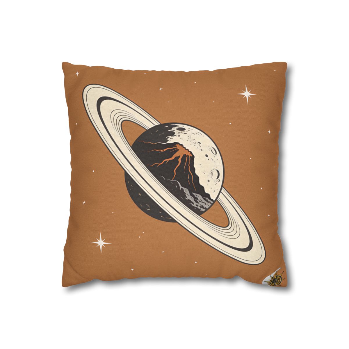 HD Ember Orbit Square Polyester Pillow Cover