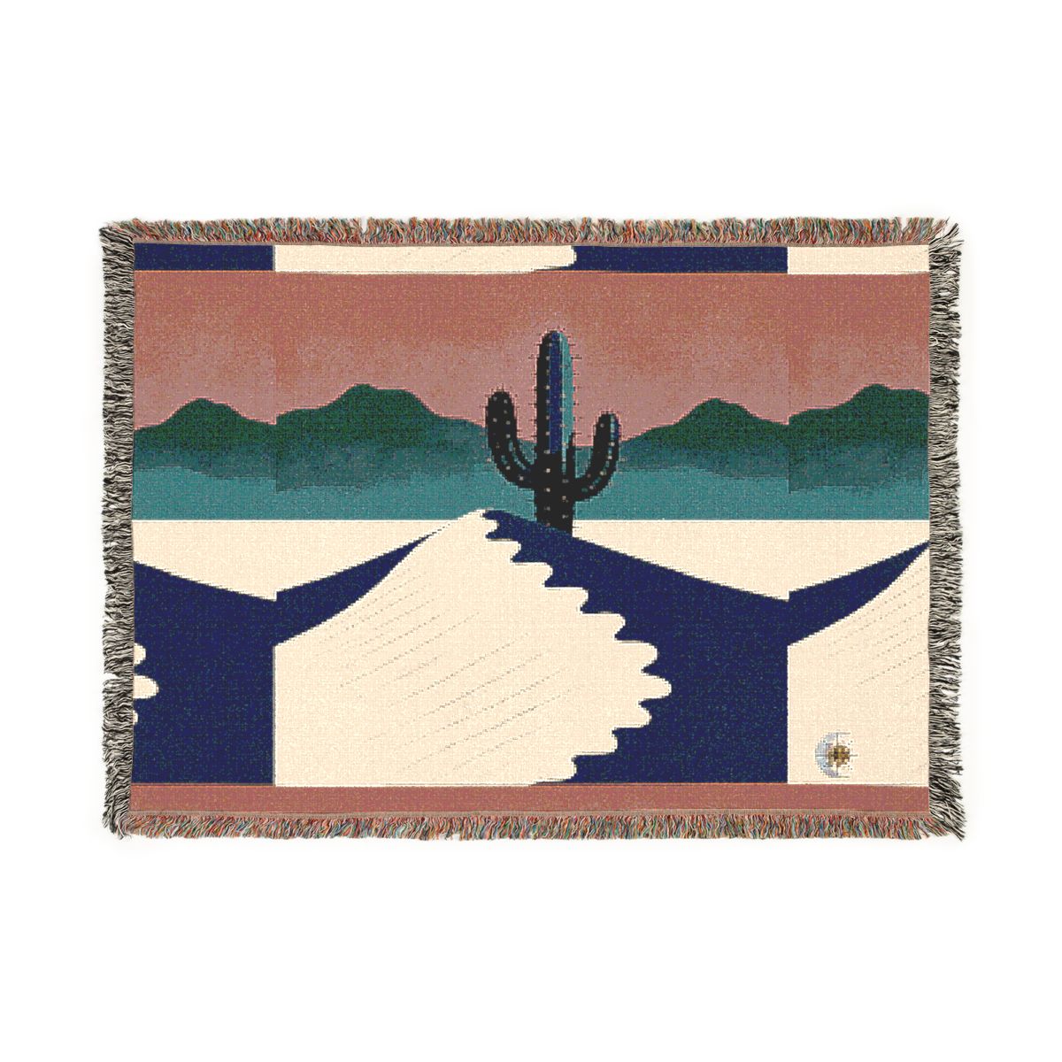 HD Desert Rose Cactus 100% Cotton Woven Blanket