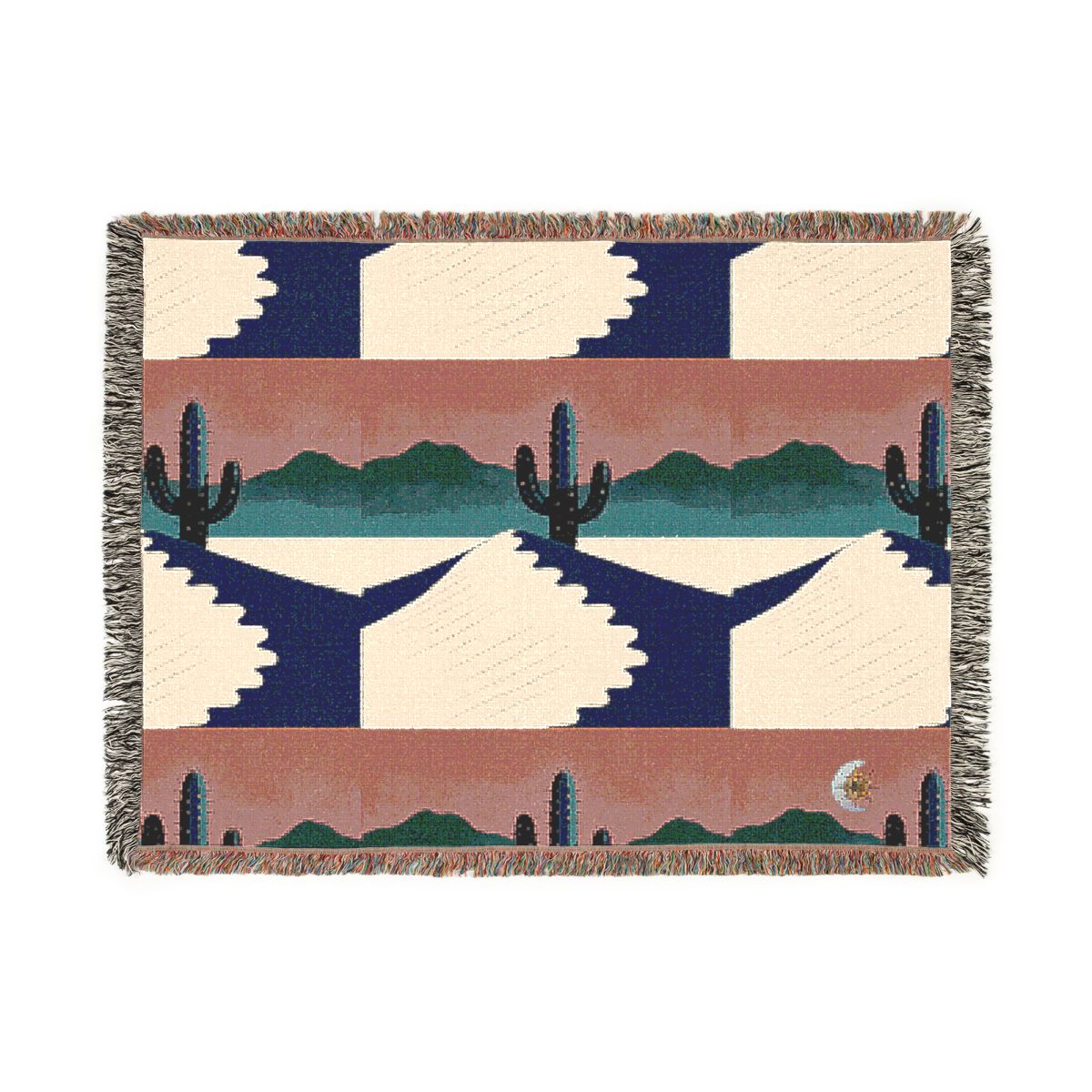 HD Desert Rose Cactus 100% Cotton Woven Blanket — additional view