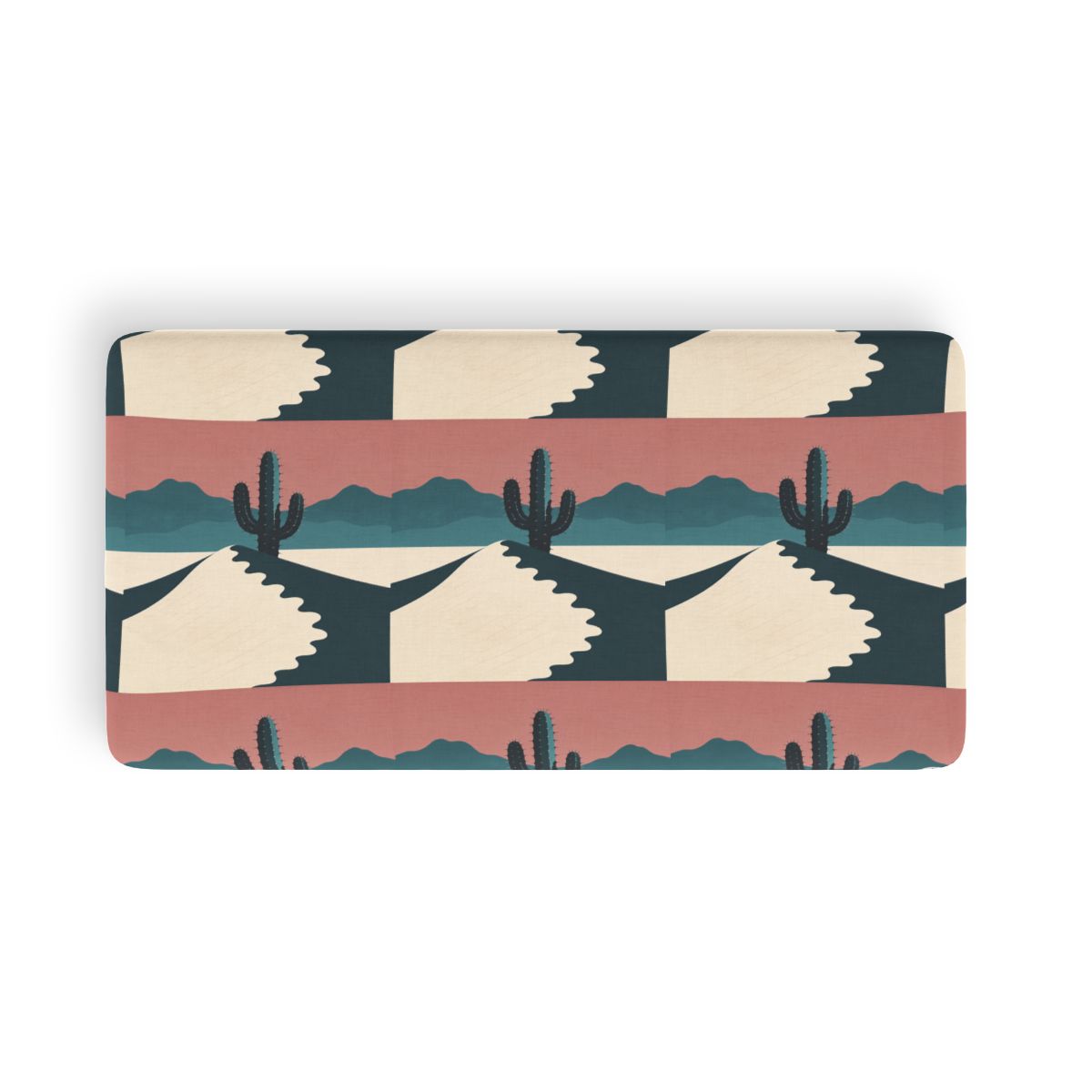 HD Desert Rose Cactus Twin Jersey Fitted Sheet