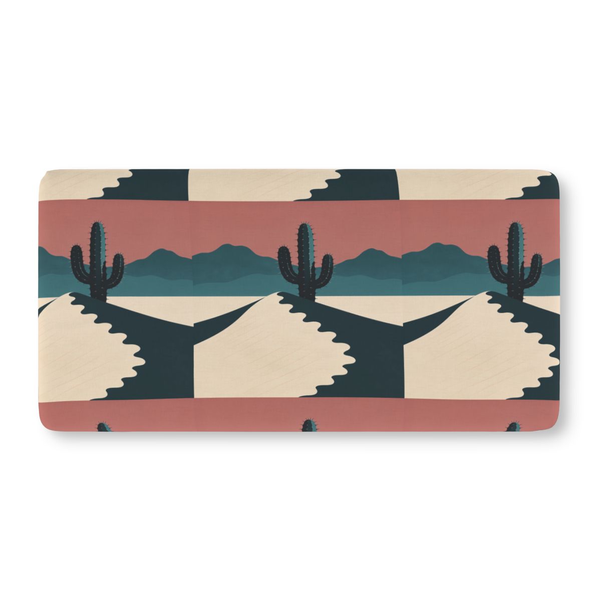 HD Desert Rose Cactus Fitted Crib Sheet — additional view