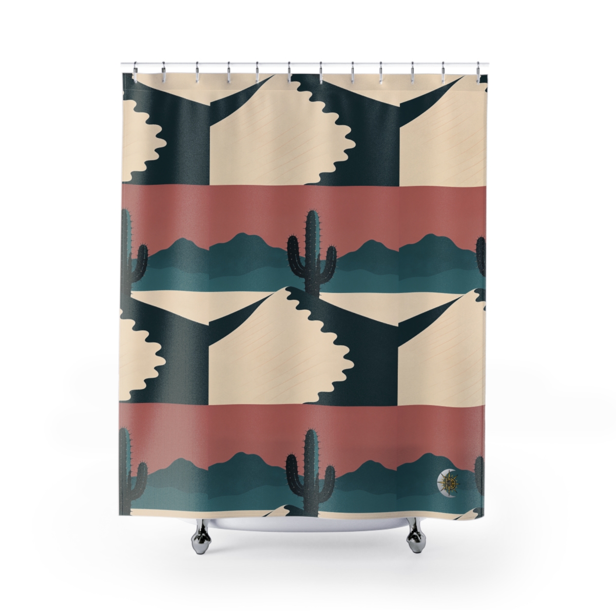 HD Desert Rose Cactus Shower Curtain