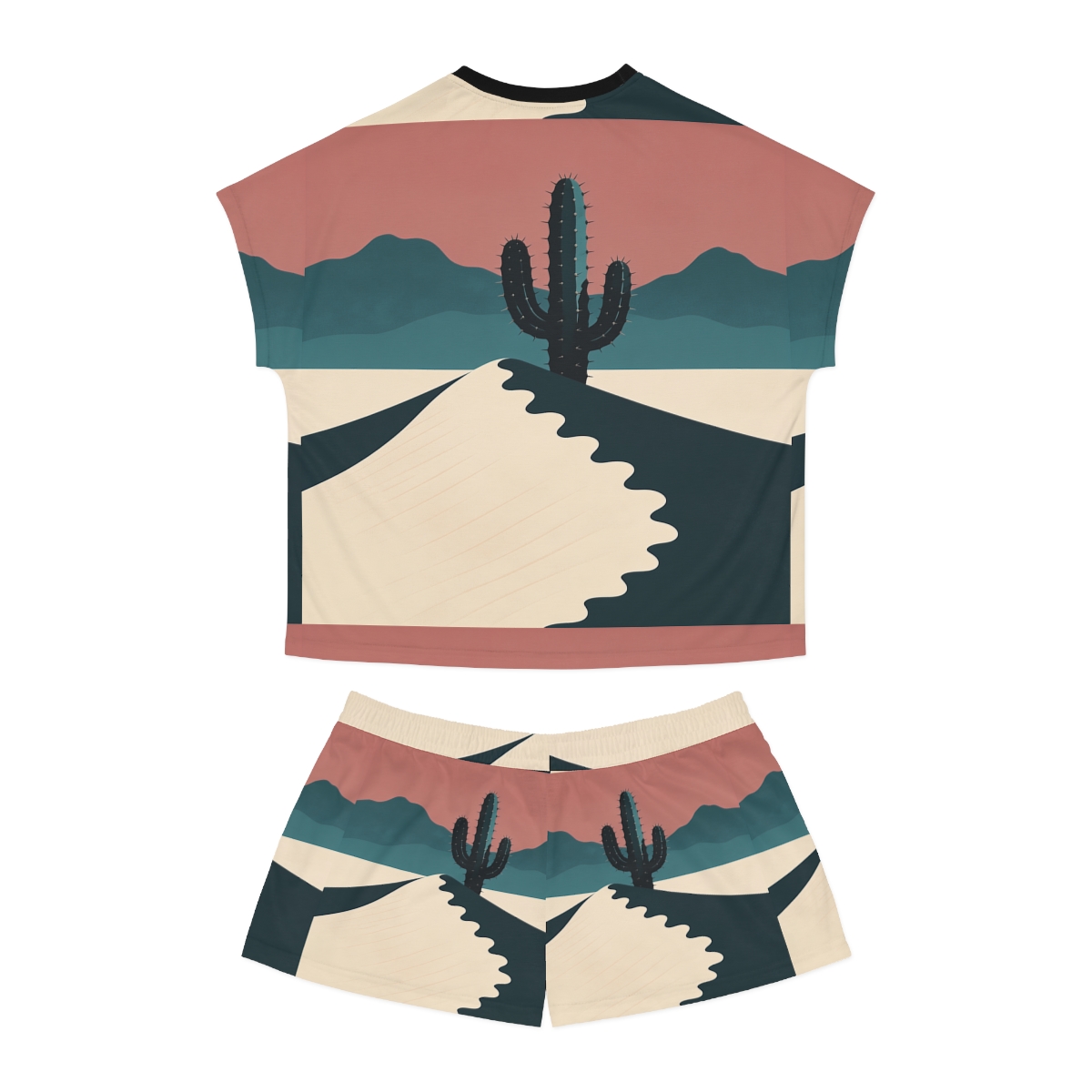 HD Desert Rose Cactus Women’s Short Pajama Set — additional view