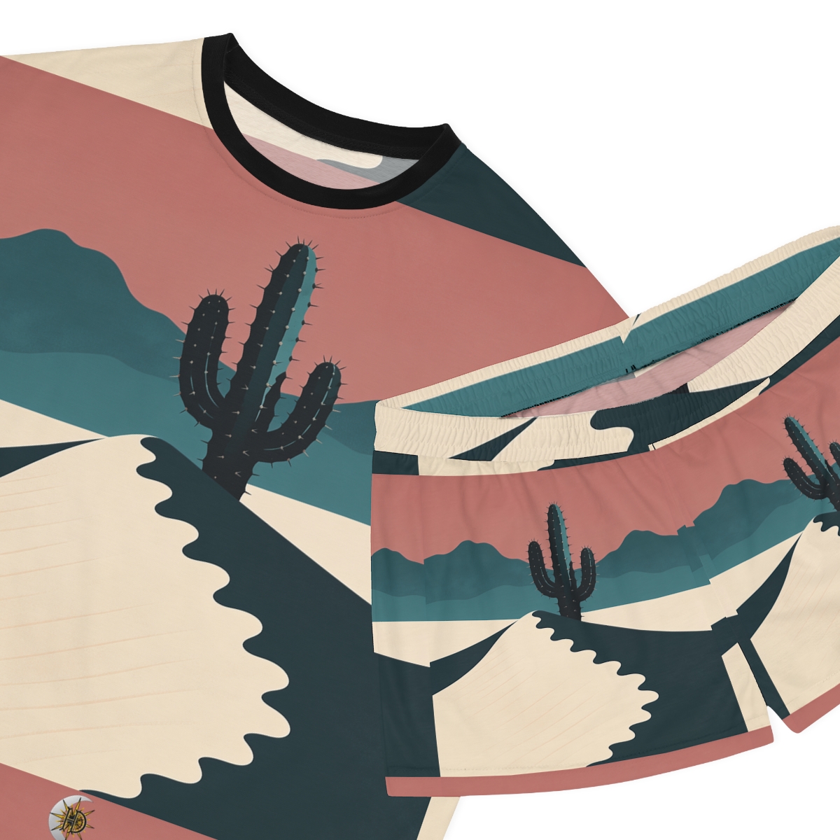 HD Desert Rose Cactus Women’s Short Pajama Set — additional view