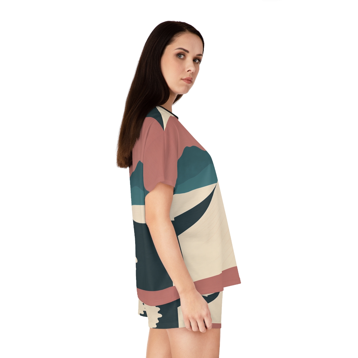 HD Desert Rose Cactus Women’s Short Pajama Set — additional view