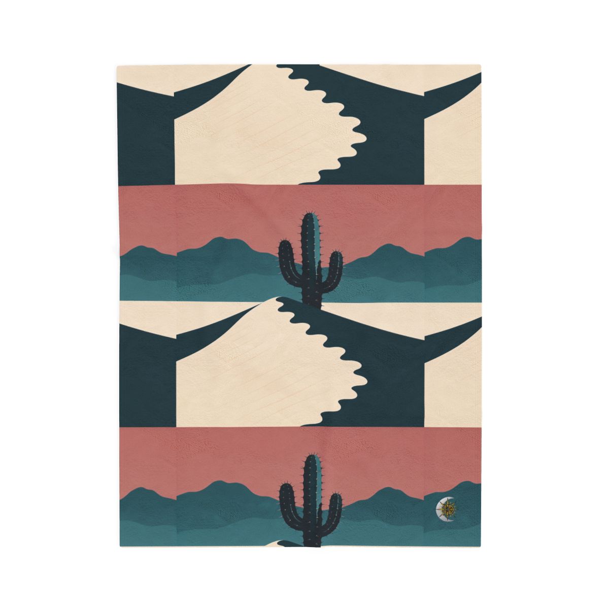 HD Desert Rose Cactus Velveteen Plush Blanket