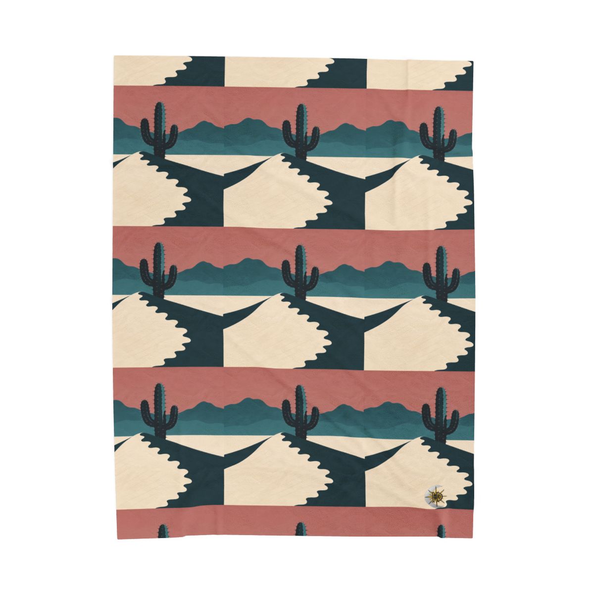 HD Desert Rose Cactus Velveteen Plush Blanket — additional view