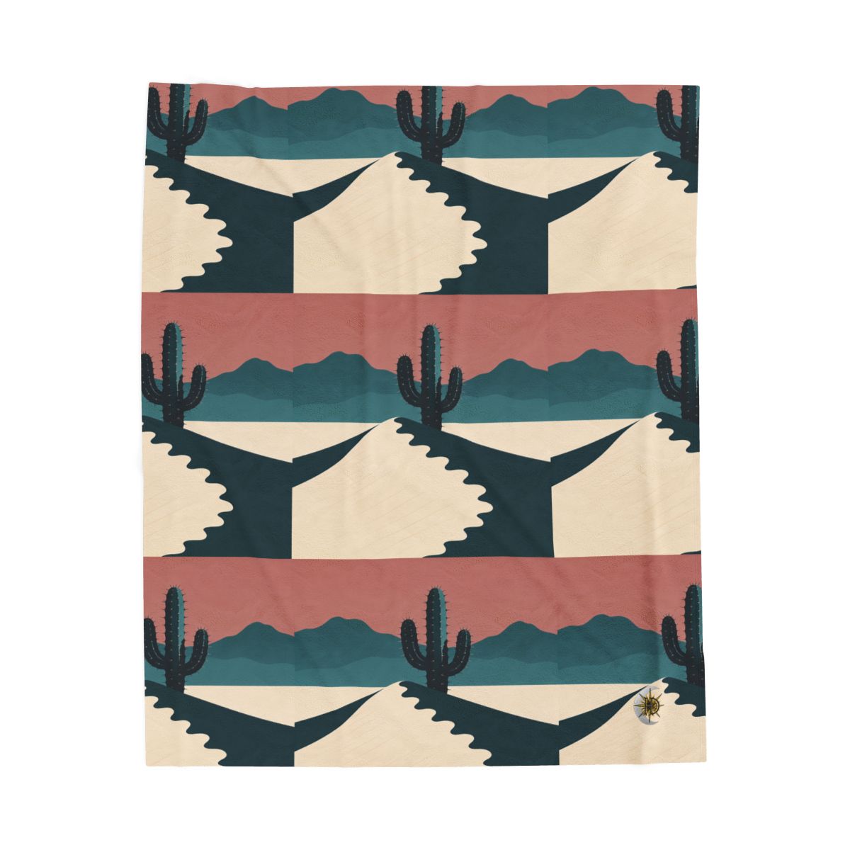 HD Desert Rose Cactus Velveteen Plush Blanket — additional view