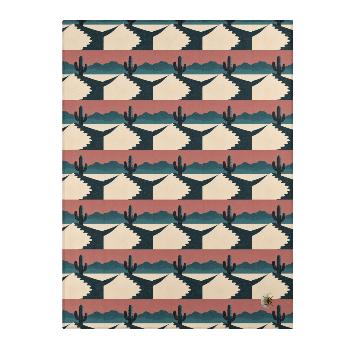 HD Desert Rose Cactus Polyester Chenille Area Rug — additional view