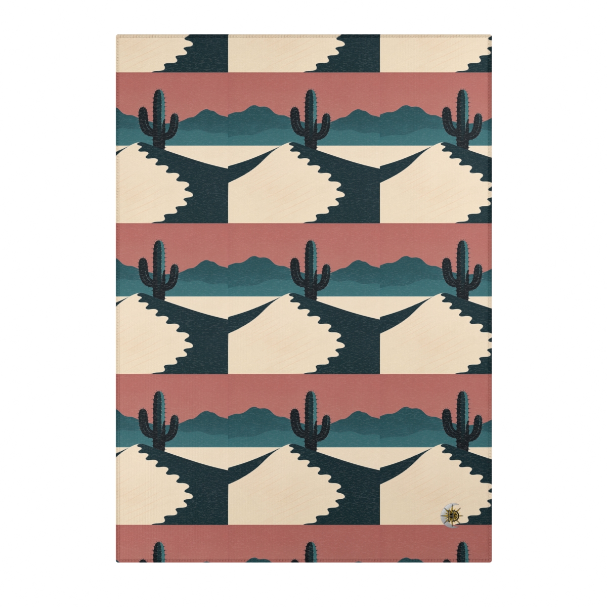 HD Desert Rose Cactus Polyester Chenille Area Rug — additional view