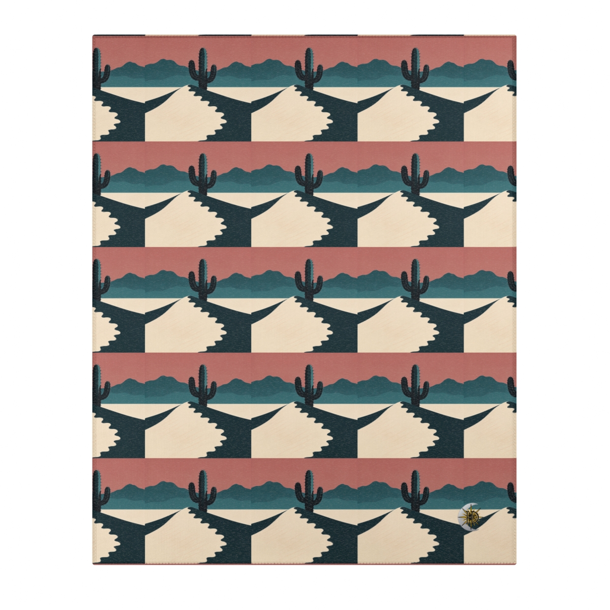 HD Desert Rose Cactus Polyester Chenille Area Rug — additional view