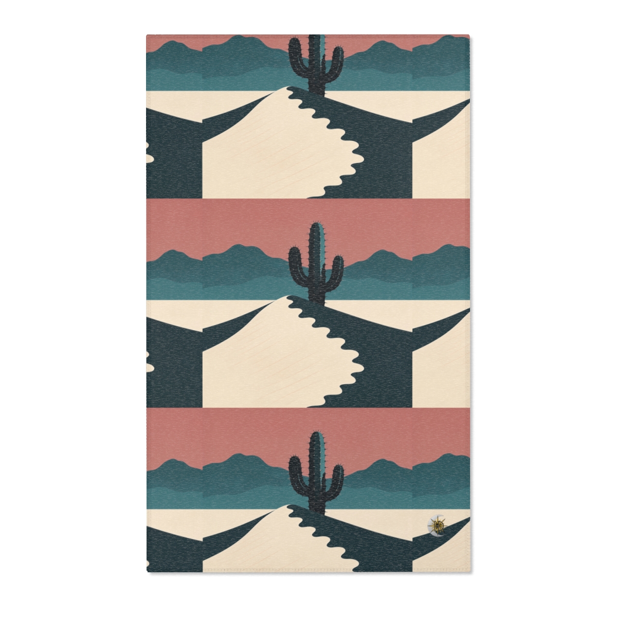 HD Desert Rose Cactus Polyester Chenille Area Rug — additional view