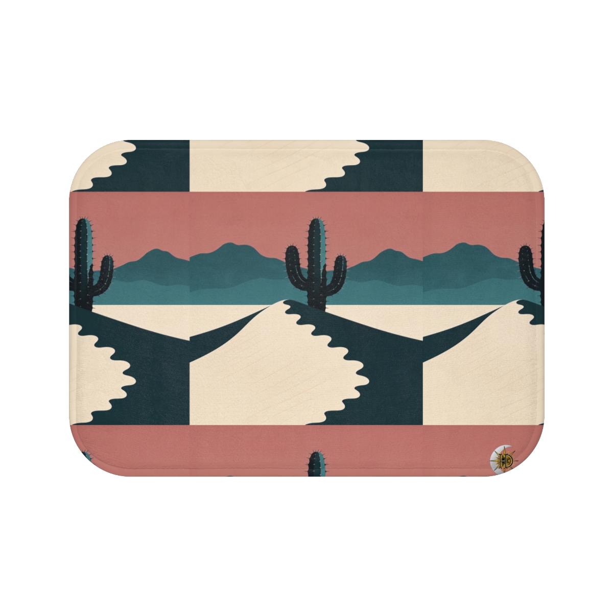 HD Desert Rose Cactus Memory-Foam Bath Mat — additional view