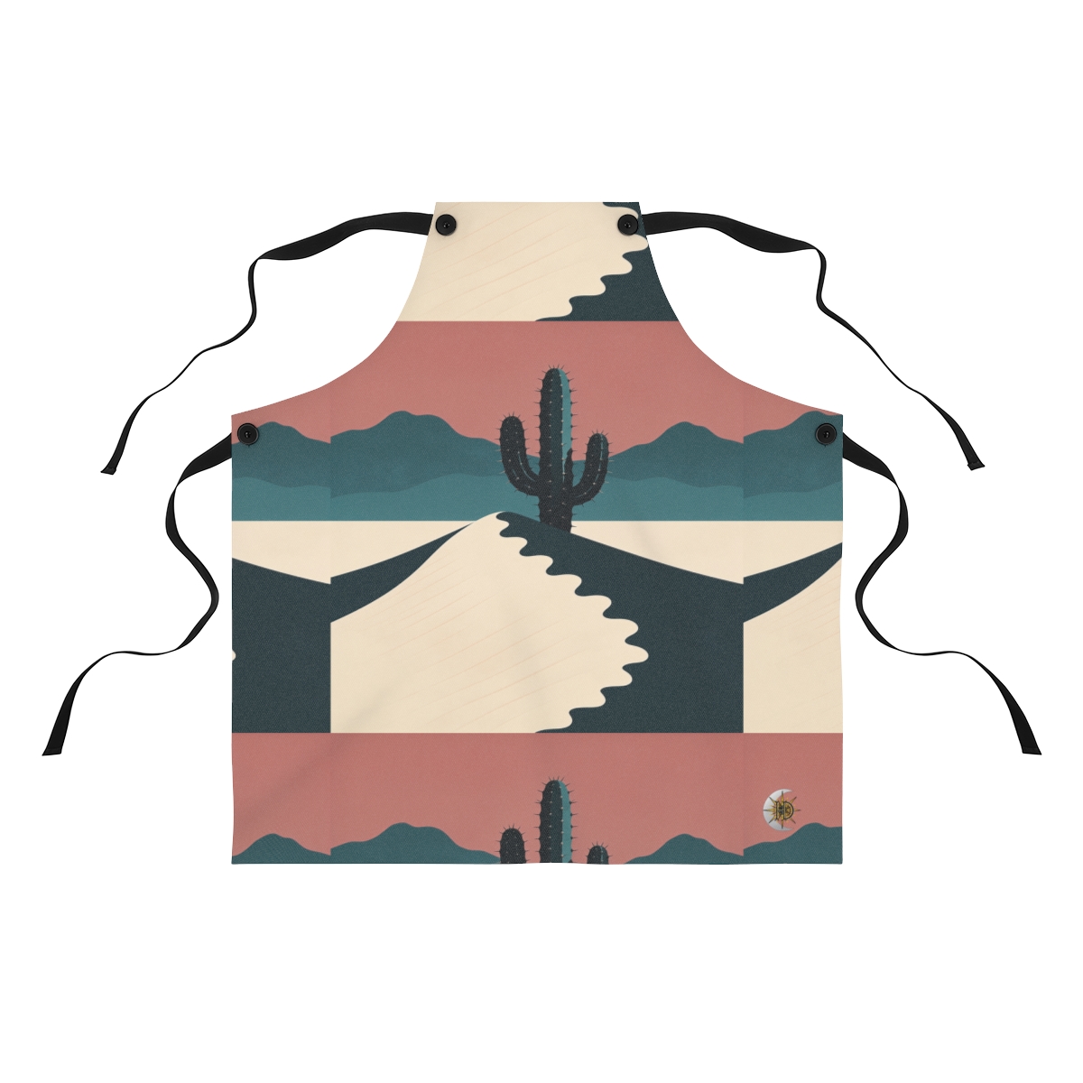 HD Desert Rose Cactus Polyester Kitchen Apron
