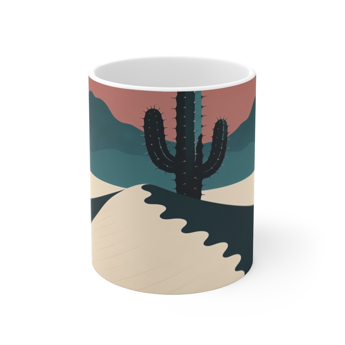 HD Desert Rose Cactus Ceramic Mug 11oz